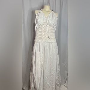 Sea spice summer dress white halter top